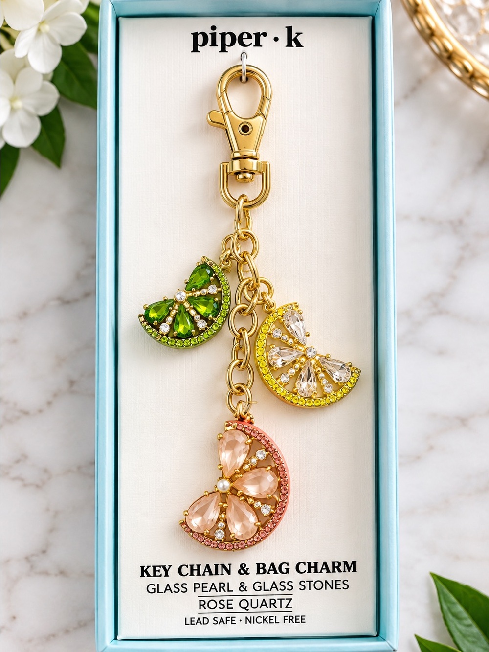 Piper K + Fruit + Bag Charm + Lemon/Lime/Grapefruit NIB